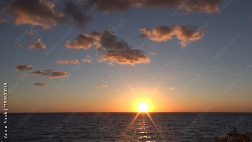 Beautiful Sunset Time Lapse With Clouds Over the Mediterranean Sea Beautiful Sunset Time Lapse With Clouds Over the Mediterranean Sea