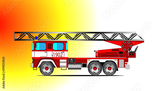 Red fire car