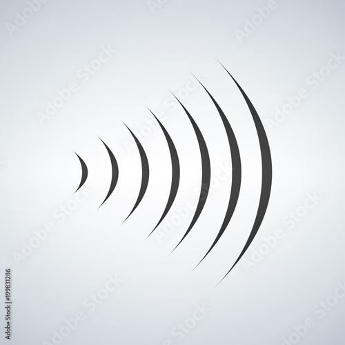 wifi sound signal connection  sound radio wave logo symbol. vector illustration isolated on modern background.