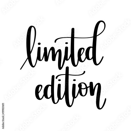 Limited edition vector lettering design