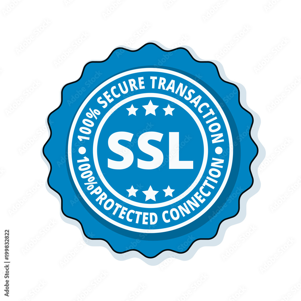 SSL Secure label illustration SSL Secure label illustration