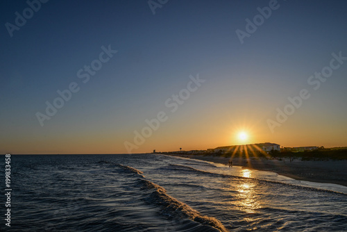 Sunset over the Ocean Isle Beach, NC