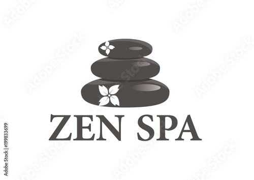 Zen Spa Logo Design Template Flat Style Design. Vector Illustration