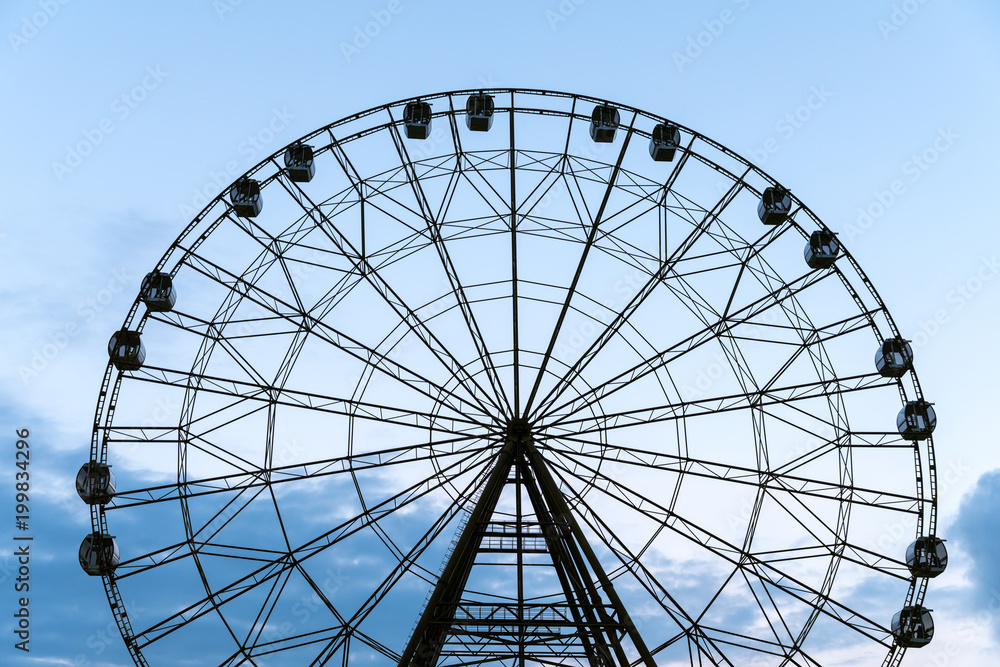 The wheel of life concept. Everything changes. The choice is yours. Sky background
