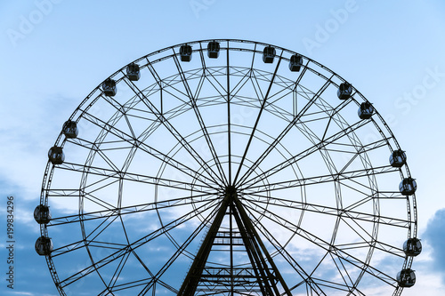The wheel of life concept. Everything changes. The choice is yours. Sky background