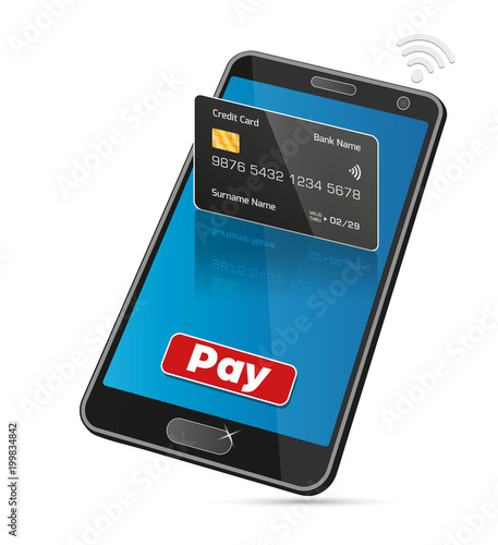 Smartphone pagamento con carta di credito