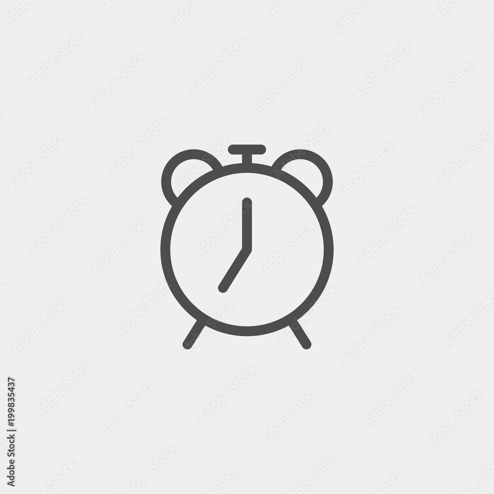 Obraz premium Alarm clock flat vector icon