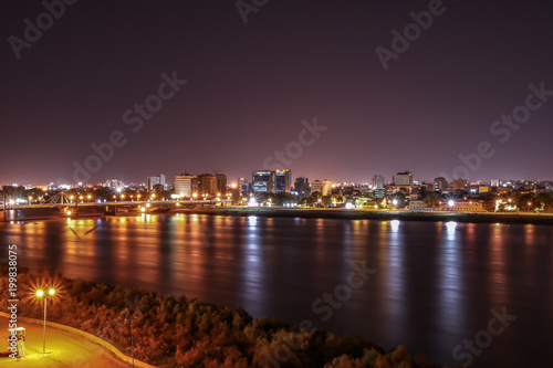 Panorama, Khartoum by night, Sudan, Nile, River Nile, Water, Skyline, Khartum, Night, River,  photo