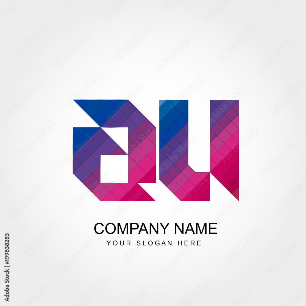 Fototapeta premium AU Letter Logo