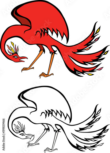 A decorative fantsy bird