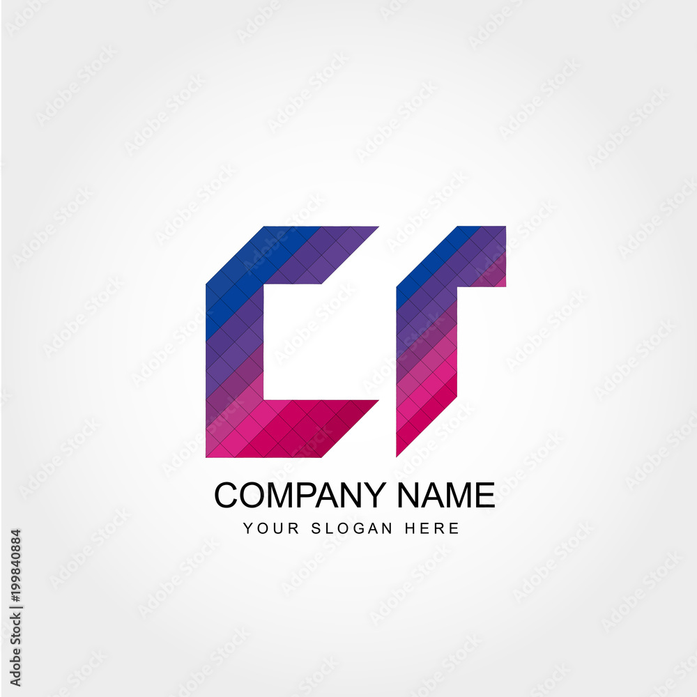 CR Letter Logo Design CR Letter Logo Design