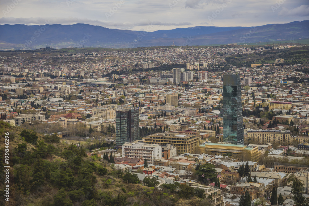 Panoramic view of Tbilisi town, Georgia Panoramic view of Tbilisi town, Georgia
