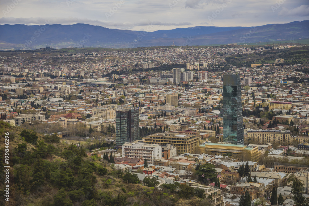 Panoramic view of Tbilisi town, Georgia