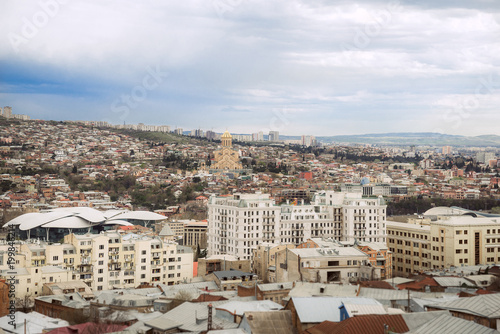 Fototapeta Naklejka Na Ścianę i Meble -  Panoramic view of Tbilisi town, Georgia
