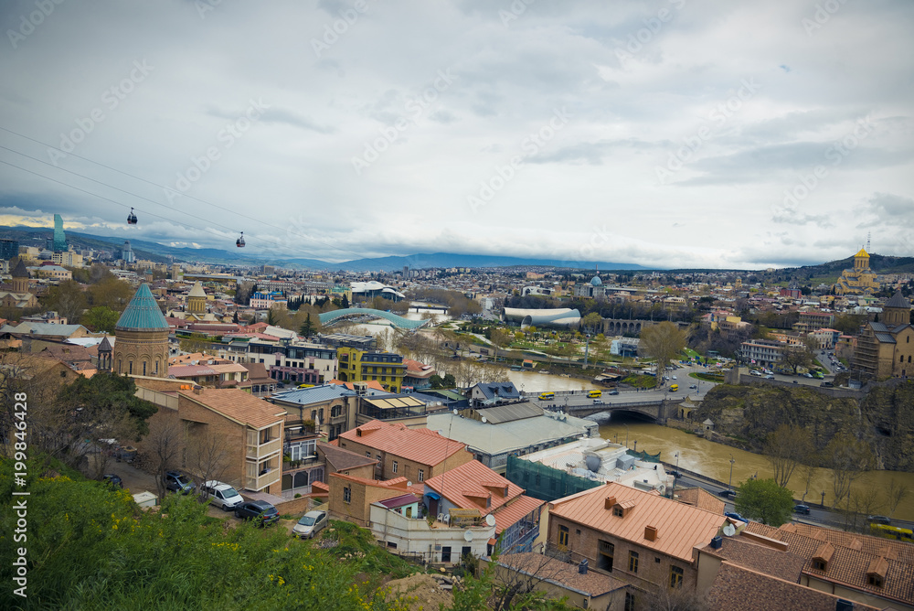 Panoramic view of Tbilisi town, Georgia