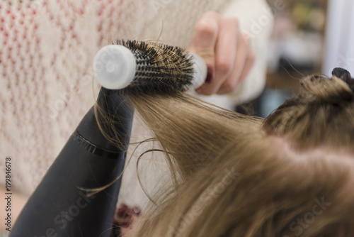 close-up at the hairdresser