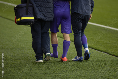 soccer player have real injury accident on football game