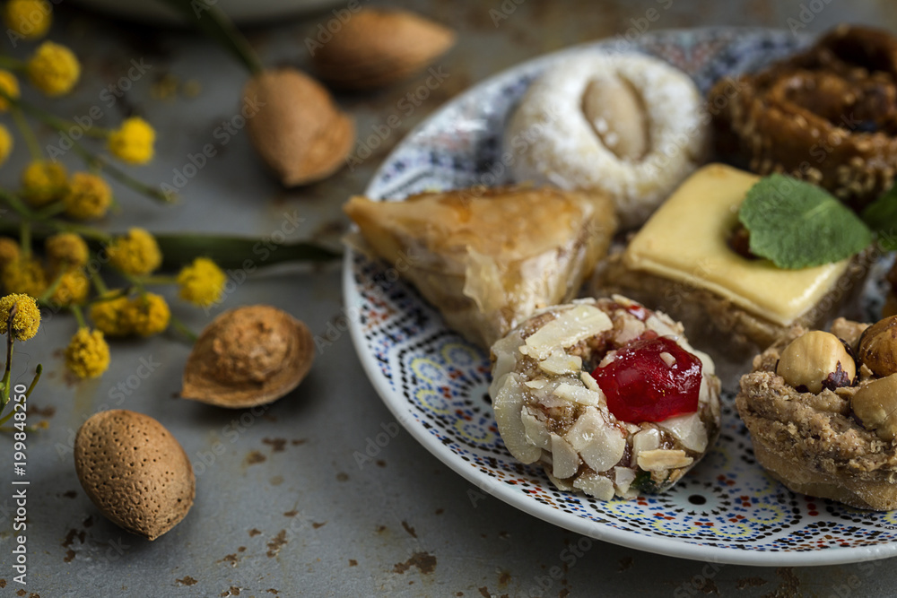 Typical Moroccan sweets. Homemade Typical Moroccan sweets. Homemade