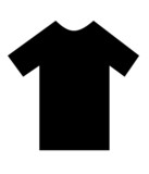 Black t-shirt in vector ilustration. Transparent background