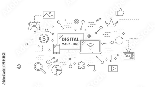 Digital marketing animation.