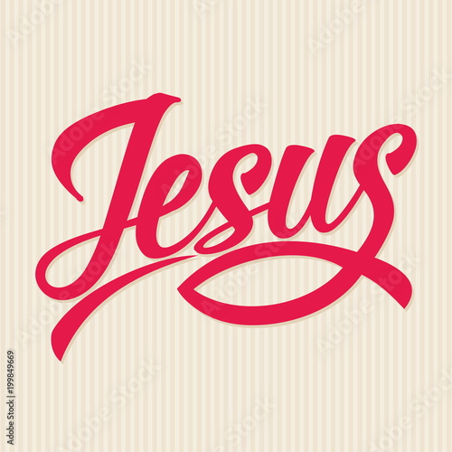 Christian print. Jesus typographics