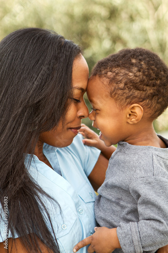 Mother and her little boy.