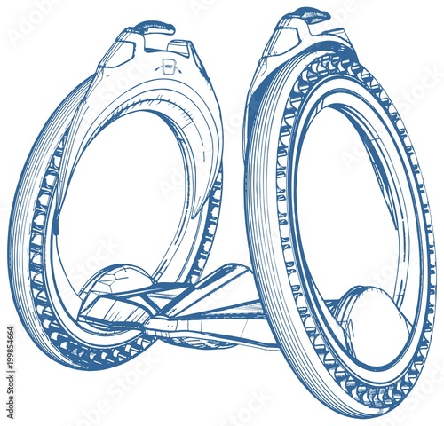 Segway Modern Electric Recreational Vehicle Vector. Modern electric alternative transport vehicle, ecology and environment concept.