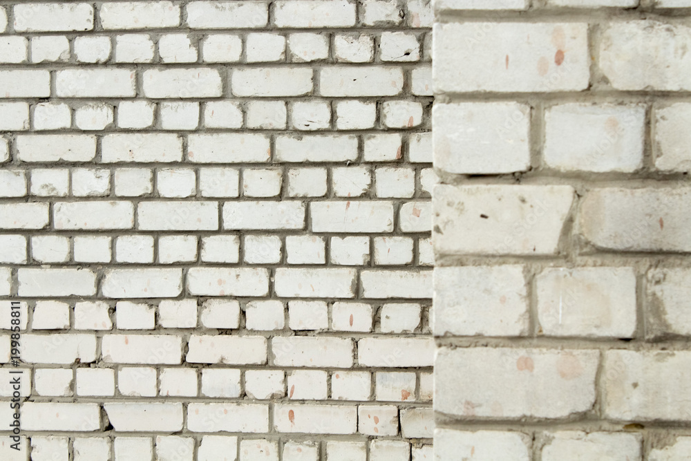 Obraz premium Brick texture with scratches and cracks wall for background.