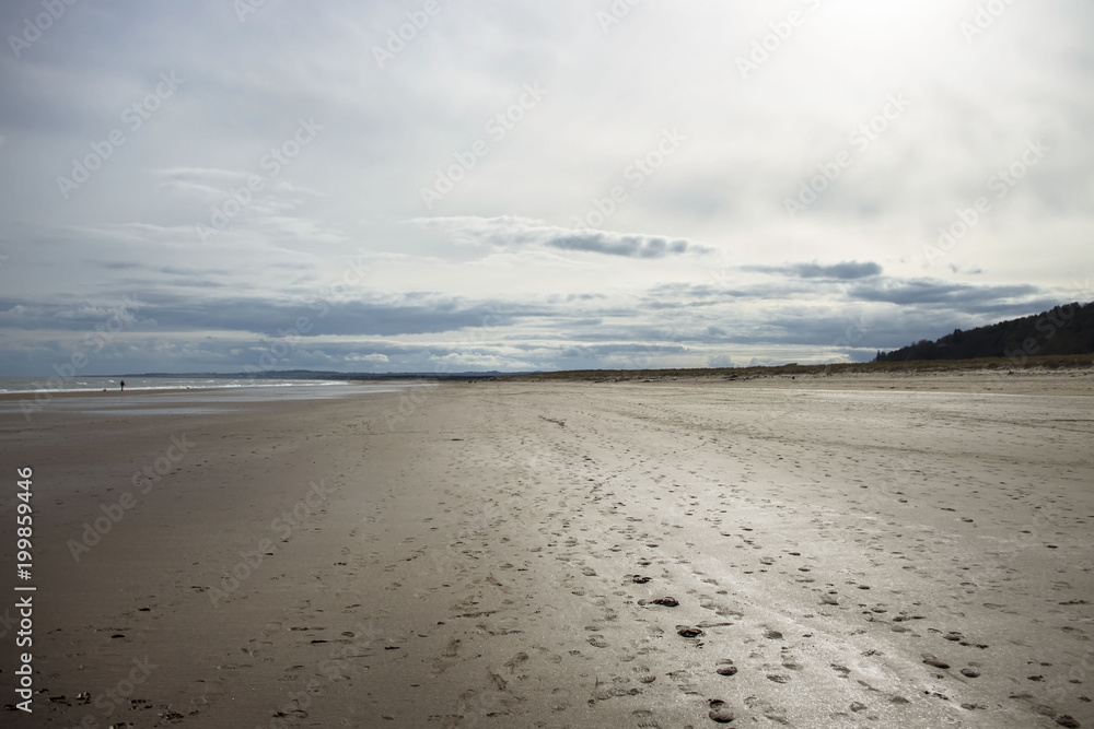 St Cyrus beach, Angus, Aberdeenshire, Scotland, UK.