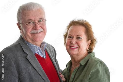 Happy friendly loving senior couple