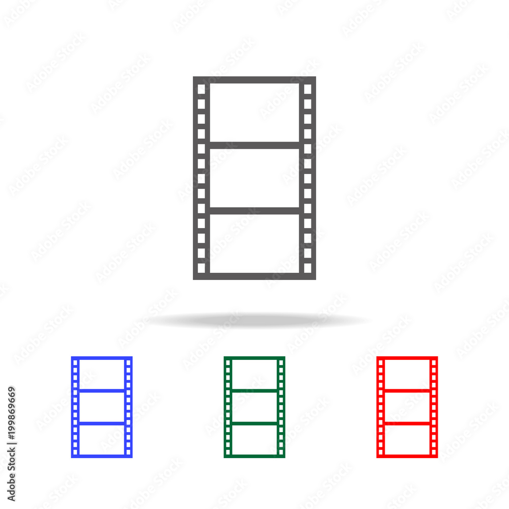 cinematographic tape icon. Elements of cinema and filmography multi colored icons. Premium quality graphic design icon. Simple icon for websites, web design, mobile app