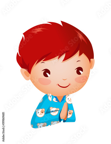 Close-up of boy praying