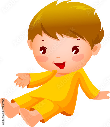 Close-up of boy sitting