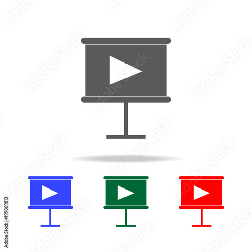 projection screen icon. Elements of cinema and filmography multi colored icons. Premium quality graphic design icon. Simple icon for websites, web design, mobile app, info graphics