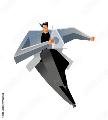 Close-up of man running