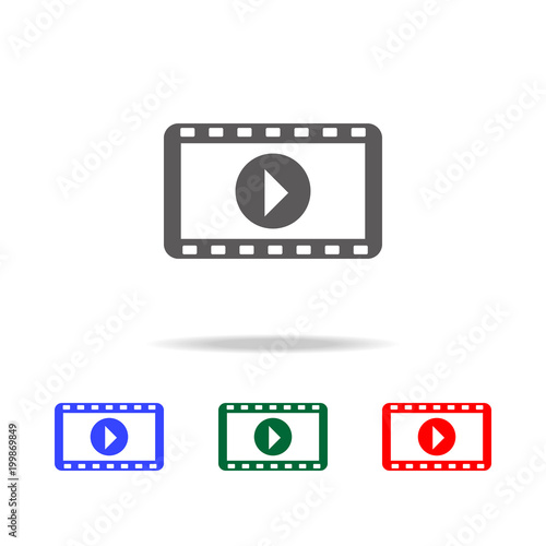 cinematographic tape icon. Elements of cinema and filmography multi colored icons. Premium quality graphic design icon. Simple icon for websites, web design, mobile app