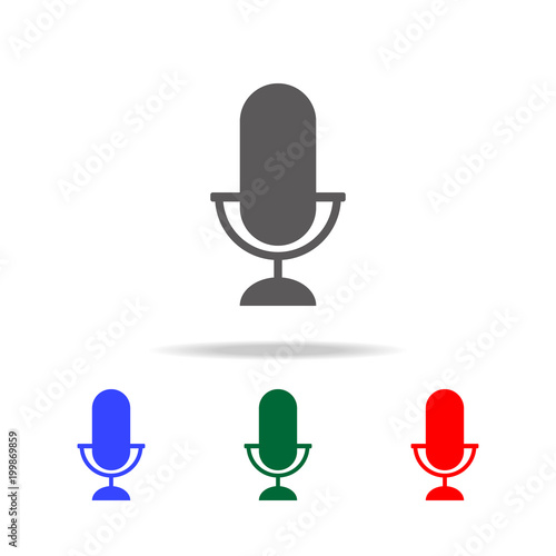 microphone icon. Elements of cinema and filmography multi colored icons. Premium quality graphic design icon. Simple icon for websites, web design, mobile app, info graphics