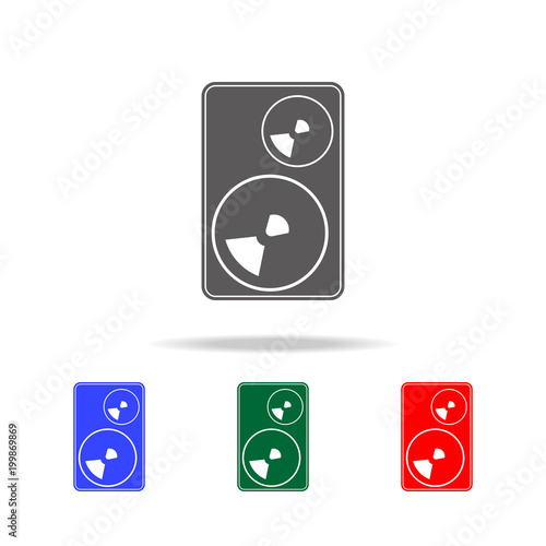 acoustic speakers icon. Elements of cinema and filmography multi colored icons. Premium quality graphic design icon. Simple icon for websites, web design, mobile app, info graphics