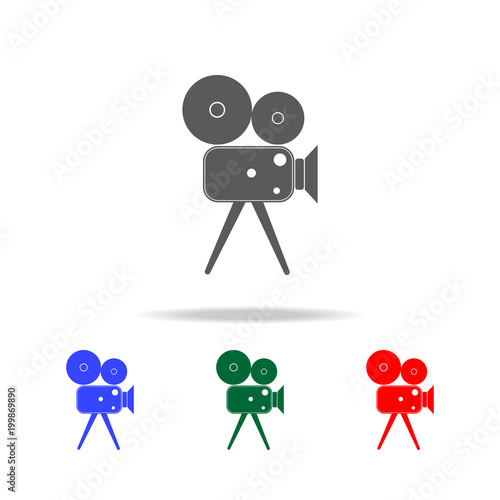 camera for filming icon. Elements of cinema and filmography multi colored icons. Premium quality graphic design icon. Simple icon for websites, web design, mobile app