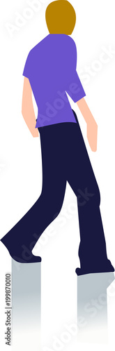 Side view of man walking