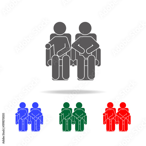 viewers in the cinema icon. Elements of cinema and filmography multi colored icons. Premium quality graphic design icon. Simple icon for websites, web design, mobile app