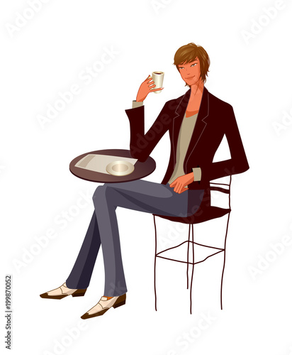 Close-up of man holding cup