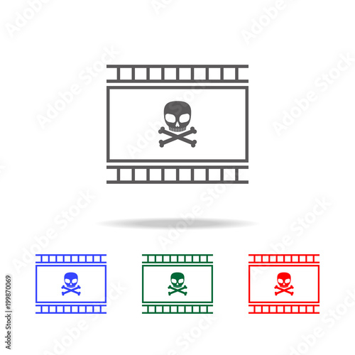 thriller icon. Elements of cinema and filmography multi colored icons. Premium quality graphic design icon. Simple icon for websites, web design, mobile app, info graphics