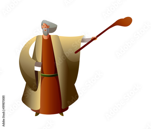 Close-up of man holding stick