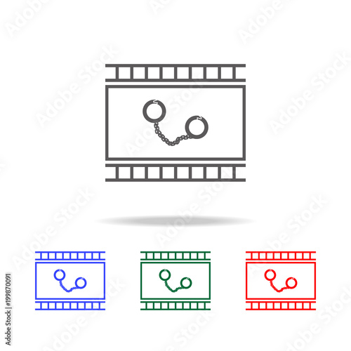 criminal film icon. Elements of cinema and filmography multi colored icons. Premium quality graphic design icon. Simple icon for websites, web design, mobile app, info graphics