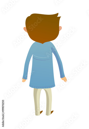 Rear view of man standing