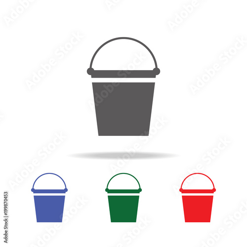 bucket icon. Elements of construction tools multi colored icons. Premium quality graphic design icon. Simple icon for websites, web design, mobile app, info graphics