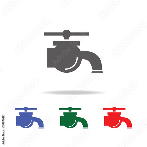 Water tap icon. Elements of construction tools multi colored icons. Premium quality graphic design icon. Simple icon for websites, web design, mobile app, info graphics