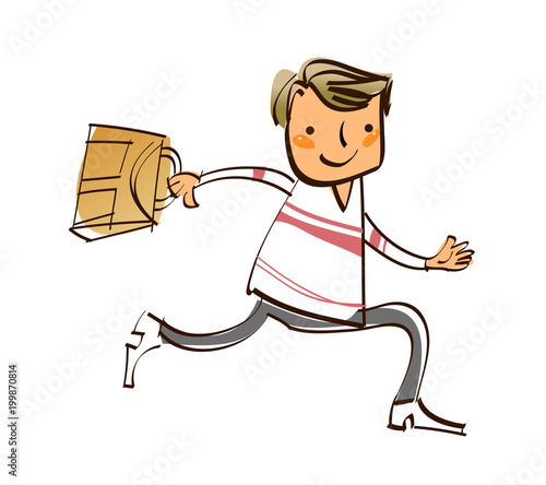 Close-up of boy running