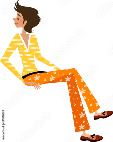 Side view of man sitting  